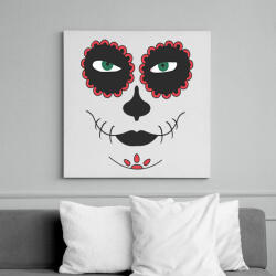 printfashion Girl face - Vászonkép - Fehér (6628403)