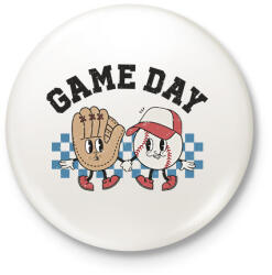printfashion Game day - baseball - Kitűző, hűtőmágnes - Fehér (15808157)
