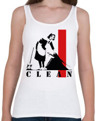 printfashion Clean - Banksy - Női atléta - Fehér (9283335)