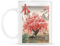 printfashion Japán sakura fa - Bögre - Fehér (11841036)