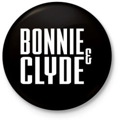 printfashion Bonnie és Clyde - Kitűző, hűtőmágnes - Fekete (3100776)