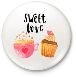 printfashion Édes szerelem - Kitűző, hűtőmágnes - Fehér (3078725)