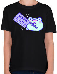 printfashion Légy kedves, különben. . - Gyerek póló - Fekete (2534701)