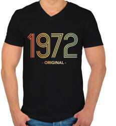 printfashion 1972 - Férfi V-nyakú póló - Fekete (11981885)