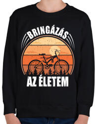 printfashion Bringázás az életem - Gyerek pulóver - Fekete (8517339)