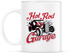 printfashion Amerikai Hot Rod Garázs - Bögre - Fehér (804801)
