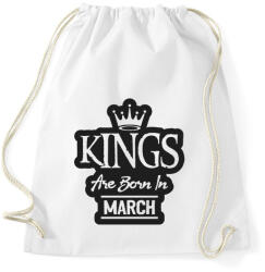 printfashion KINGS are born in March - fekete - Sportzsák, Tornazsák - Fehér (5509745)