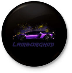 printfashion lamborghini - Kitűző, hűtőmágnes - Fekete (3101868)
