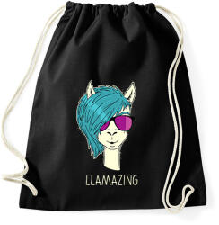 printfashion LLAMAZING - Sportzsák, Tornazsák - Fekete (1623928)