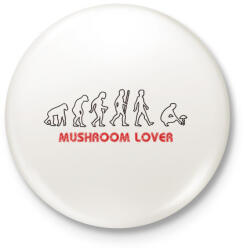 printfashion Mushroom lover (világos) - Kitűző, hűtőmágnes - Fehér (3077916)