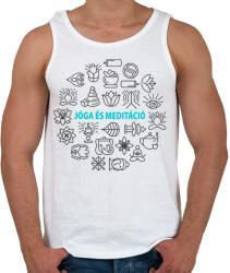 printfashion Jóga és meditáció - Férfi atléta - Fehér (6345337)
