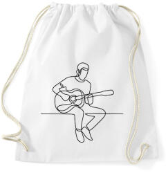 printfashion Vonalas gitáros minta - Sportzsák, Tornazsák - Fehér (6373528)