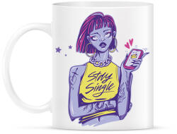 printfashion Szingli - maradj szingli - Bögre - Fehér (5716375)