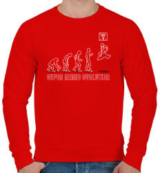 printfashion Super Mario evolúció - Férfi pulóver - Piros (310368)