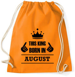 printfashion Ez a király augusztusban született - Sportzsák, Tornazsák - Narancssárga (1408157)