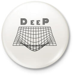 printfashion Techno - DeeP - Kitűző, hűtőmágnes - Fehér (6579408)