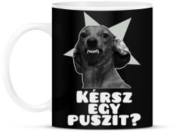 printfashion Kérsz egy puszit? - Bögre - Fekete (15645373)