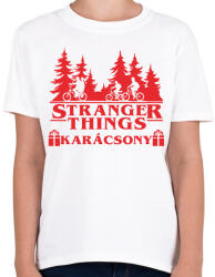 printfashion Stranger Things karácsony - Gyerek póló - Fehér (10945033)