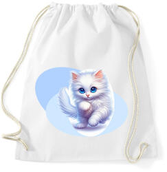 printfashion Fehér cica - Sportzsák, Tornazsák - Fehér (14777769)