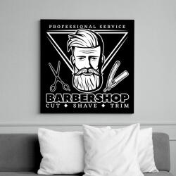 printfashion Barbershop 4 - Vászonkép - Fekete (6661742)
