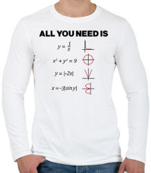 printfashion All you need is LOVE - Férfi hosszú ujjú póló - Fehér (16634174)