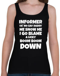 printfashion INFORMER SNOW DALSZÖVEG - Női atléta - Fekete (10738191)