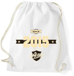 printfashion born-in-2015-cream-choco - Sportzsák, Tornazsák - Fehér (636217)