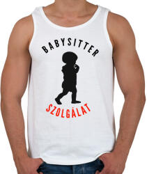 printfashion Babysitter, babysitter, szolgálat, szakmai - Férfi atléta - Fehér (1318491)