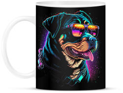 printfashion Retro Rottweiler - Bögre - Fekete (14259815)