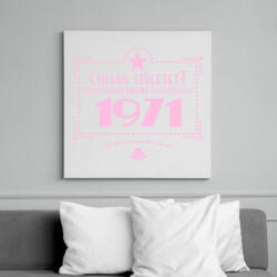printfashion csillag-1971-pink - Vászonkép - Fehér (6623073)