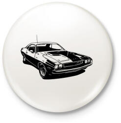 printfashion autó - Kitűző, hűtőmágnes - Fehér (11652126)