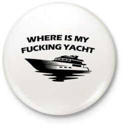 printfashion Yacht - Kitűző, hűtőmágnes - Fehér (14145071)