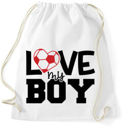 printfashion Love my boy - Sportzsák, Tornazsák - Fehér (4961062)