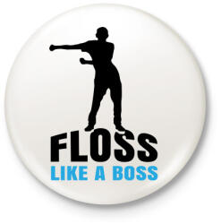 printfashion Floss like a boss - táncos - Kitűző, hűtőmágnes - Fehér (3079811)