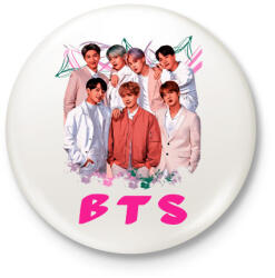printfashion BTS 2 - Kitűző, hűtőmágnes - Fehér (7697841)