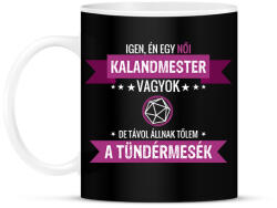 printfashion Női kalandmester - Bögre - Fekete (2681276)