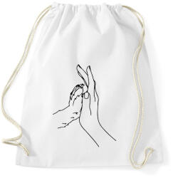 printfashion Human Hand and Dog's Paw - Sportzsák, Tornazsák - Fehér (15271943)