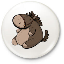 printfashion Plüss ló - Kitűző, hűtőmágnes - Fehér (13575739)