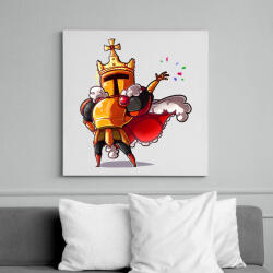printfashion Golden Knight - Vászonkép - Fehér (6630579)