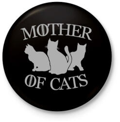 printfashion Cicák anyja - Kitűző, hűtőmágnes - Fekete (3096009)