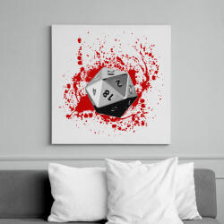 printfashion Véres D20 - Vászonkép - Fehér (6632117)