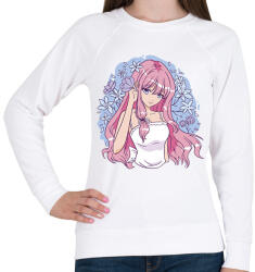 printfashion Anime csaj - Női pulóver - Fehér (13090675)