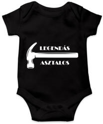 printfashion Legendás asztalos -fehér - Baba Body - Fekete (6562985)