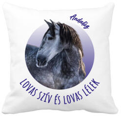 printfashion Lovas szív - Andalúz - Párnahuzat, Díszpárnahuzat - Fehér (7194096)