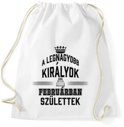 printfashion A legnagyobb királyok februárban születtek - Sportzsák, Tornazsák - Fehér (11691431)