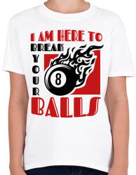 printfashion Break your balls - Gyerek póló - Fehér (11789903)
