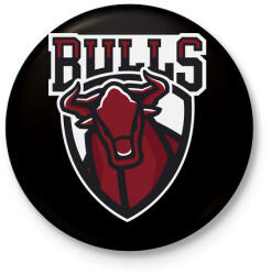 printfashion Bulls - Kitűző, hűtőmágnes - Fekete (3091190)
