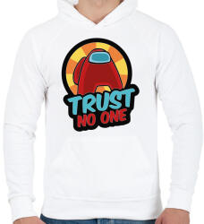 printfashion Among us trust no one - Férfi kapucnis pulóver - Fehér (4188827)