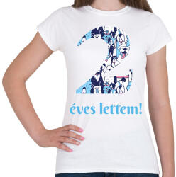 printfashion Kutyás minta - Számmal - Női póló - Fehér (6243315)