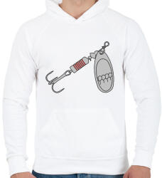 printfashion villantó - Férfi kapucnis pulóver - Fehér (4269801)